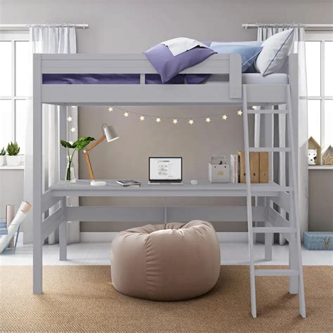 Loft bed with desk wayfair - Traditional Wood Slat Loft Bed with Integrated Desk & Ladder. by Flash Furniture. From $235.99 $575.00. ( 72) Fast Delivery. FREE Shipping. Get it by Thu. 